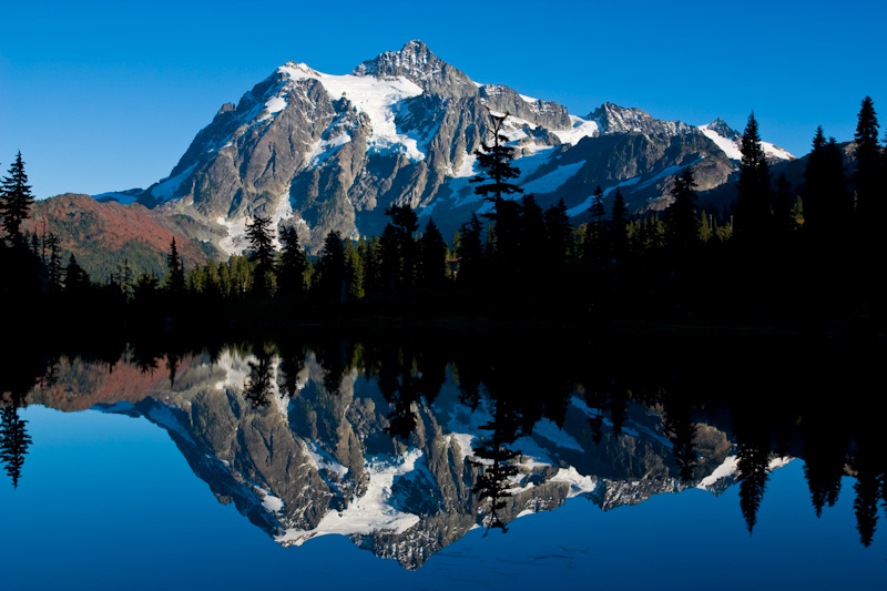 Mount Shuksan Reflected In Picture Lake